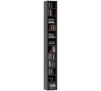HOMCOM 204 CD Tall Narrow Media Storage Tower - Black Aosom UK