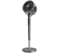 HOMCOM 20dB Silent Standing Fan, 70°+90° Auto Oscillating Fan with 12 Speeds, LED Light, Air Circulator, Remote Control, 12H Timer, for Bedroom, 46 Inch, Grey