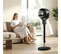 HOMCOM 20dB Standing Fan for Bedroom, 42" Pedestal Fan with Remote in Black HOMCOM Black