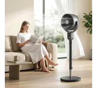 HOMCOM 20 dB Silent Standing Fan for Bedroom, 42" Pedestal Fan, Grey, Grey