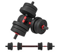 HOMCOM 20kg 2 IN 1 Adjustable Dumbbells Weight Set for Body Fitness