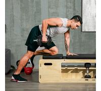 HOMCOM 20kg Adjustable Dumbbells Hand Weight Set - Black, black