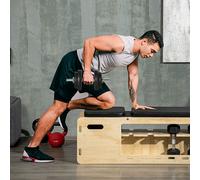 HOMCOM 20kg Adjustable Dumbbells Hand Weight Set - Black, black