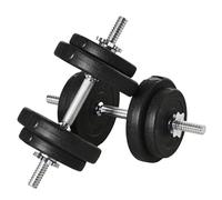 HOMCOM 20KG Adjustable Dumbbells Weight Set Hand Weight for Body Fitness in Black HOMCOM Black