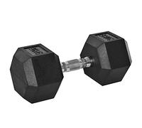 HOMCOM 20KG Single Rubber Hex Dumbbell Portable Hand Weights Dumbbell for Home Gym Workout Fitness