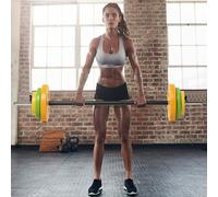 HOMCOM 20kg Weights Barbell Set with Non-slip Handle for Strength Training - Փ28 x 130L cm