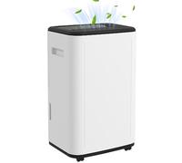 HOMCOM 20L/Day 6000mL Portable Quiet Dehumidifier with Auto Defog 24H Timer