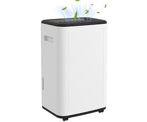 HOMCOM 20L/Day 6000mL Portable Quiet Dehumidifier with Auto Defog, 24H Timer, 3 Dehumidifying Modes, Electric Moisture Air Dehumidifier for Home Laundry Basement