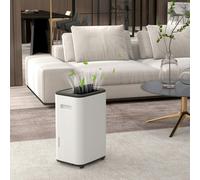 HOMCOM 20L/Day 6L Dehumidifier, Portable Quiet Air Dehumidifier - White - 33.5W x 26D x 53Hcm