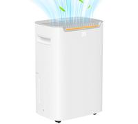 HOMCOM 20L/Day Dehumidifier For Home Damp - With 24H Timer - White | TJ Hughes