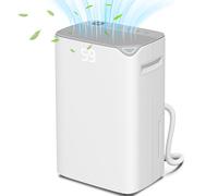 HOMCOM 20L/Day Small Dehumidifier for Home Damp Laundry, with 24H Timer in White HOMCOM White