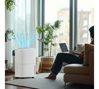 HOMCOM 20L/Day Dehumidifier with Continuous Drainage, 5L Water Tank, Timer