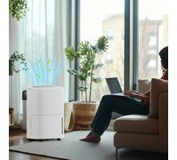 HOMCOM 20L/Day Dehumidifier with Continuous Drainage, 5L Water Tank, Timer