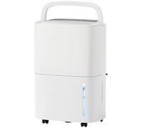 HOMCOM 20L/Day Dehumidifier with Continuous Drainage, Dehumidifier with 5L Water Tank, 24H Timer, Humidity Light, Digital Humidity Display for Home Damp, Bedroom, Laundry Drying, Condensation, Mould