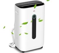 HOMCOM 20L/Day Quiet Air Dehumidifier with Purifier, Timer, for Home Laundry