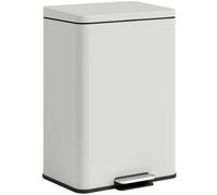 HOMCOM 20L Kitchen Bin with Soft-Close Lid and Stay-Open Function, Pedal Bin with Removable Inner Bucket for Kitchen, Office, Home, Cream