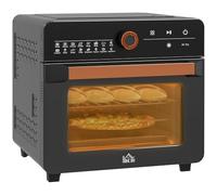 HOMCOM Air Fryer Oven 20L Countertop Mini Oven with 17 Presets 1400W Black