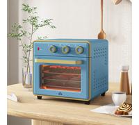 20L Mini Oven with Adjustable Temperature, 60 Min Time 1400W, Blue HOMCOM Blue One Size