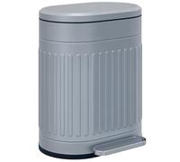 HOMCOM 20L Pedal Bin, Fingerprint Proof, Soft-close Lid, Grey