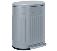 HOMCOM 20L Pedal Bin - Metal Kitchen Bin with Soft-close Lid - Grey | TJ Hughes