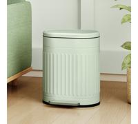 HOMCOM 20L Pedal Bin, Metal Kitchen Bin with Soft-close Lid, Light Green | Size: Small HOMCOM Light Green Small