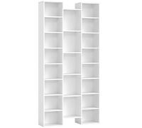 HOMCOM 21-Compartment Bookshelf - White