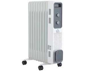 HOMCOM 2180W Oil Filled Radiator, Portable Electric Heater, w/ 24-Hour Timer, 3 Heat Settings, Adjustable Thermostat, Safe Power-Off Aosom UK
