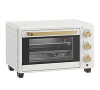 HOMCOM 21L Mini Countertop Oven, 100°C-230°C Adjustable Temperature, White