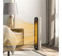 Homcom 2200W Ceramic Heater For Home With Remote Control, 12H Timer, Silver Silver