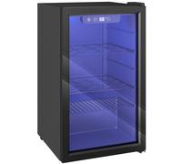 HOMCOM 24 Bottle Wine Cooler, 68 Litre Capacity, 4-16°C Freestanding Drinks Beer Wine Fridge with Glass Door, Black