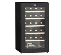 24 Bottles Wine Fridge With Glass Door Digital Touch Screen Control LED Light - HOMCOM | TJ Hughes