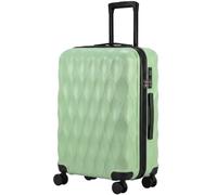 HOMCOM 24" Medium Suitcase, Lightweight Hard Shell Checked Luggage, Green | with TSA Lock, 360° Spinner Wheels, Telescopic Handle, Side Handles, Travel Case for Trip, Family Holiday