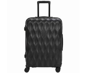 HOMCOM 24Inch Suitcase Hard Shell Checked Luggage with TSA Lock, Black | Size: Medium HOMCOM Black Medium