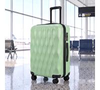HOMCOM 65cm 64L Suitcase, Hard Shell Carry On Luggage with TSA Lock, Green