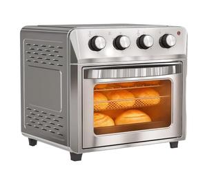 HOMCOM 24L Air Fryer Oven Mini Oven Oil Free Cooking 1600W Silver Tone