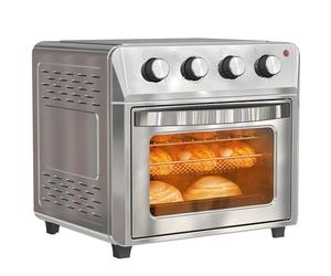 HOMCOM 24L Air Fryer Oven, Mini Oven, Oil Free Cooking, Roast, Grill, Bake, Touch Screen, Adjustable Temperature, Timer, 1600W, Dishwasher Safe, Silver