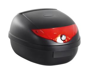 HOMCOM 24L Motorcycle Trunk Tail Box Luggage Case with Two Keys and Plate
