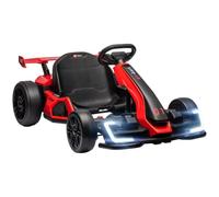 HOMCOM 24V White Electric Go Kart For Kids With Adjustable Seat - Red | TJ Hughes