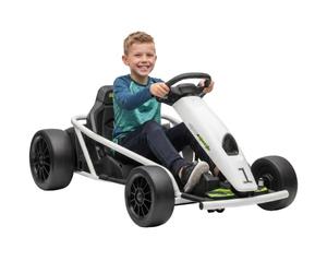HOMCOM 24V Electric Go Kart for Kids with Drift Mode for 8-12 Years White
