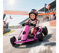Homcom 24V Electric Go Kart For Kids With Music, Horn Honking, Slow Start