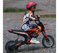 HOMCOM 24V Kids Electric Motorbike w/ Twist Throttle - Red, Red
