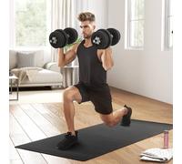 HOMCOM 25Kg Adjustable Dumbbells Weight Set Hand Weight For Body Fitness, Black