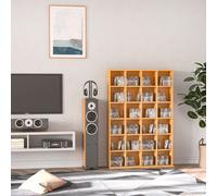 Homcom 26-Section Multimedia Shelving Unit With Adjustable Shelves - Brown