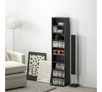 Homcom 260 Cd Storage Unit 120 Dvd Storage Tower With 9 Compartments Black