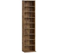 HOMCOM 260 Narrow CD Storage Unit - Rustic Brown