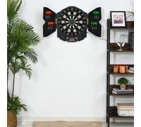 HOMCOM 27 Games Dart Board Dartboard Set Electronic LED Darts Game Display Party