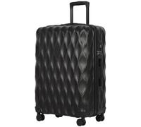 HOMCOM 28" Large Suitcase, Lightweight Hard Shell Checked Luggage, Black | with TSA Lock, 360° Spinner Wheels, Telescopic Handle, Side Handles, Travel Case for Trip, Family Holiday