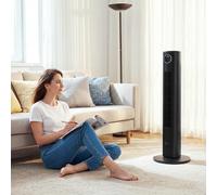 HOMCOM Black Oscillating Ultra-Quiet Standing Tower Fan with Remote 90.5cm - Wilko