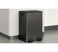 HOMCOM 28L Dual Kitchen Pedal Bins: Black