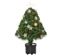 Homcom Artificial Christmas Tree Green with Lights
